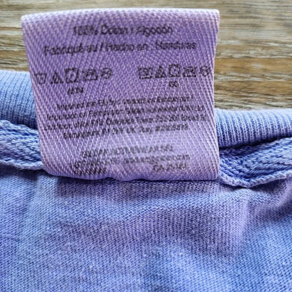 Old Row Comfort Colors Long Sleeve Pocket T-Shirt Purple Mens XL Admit Nothing